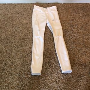 ripped white jeans from hollister